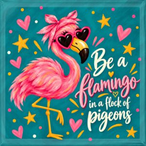Be a flamingo in a flock of pigeons
