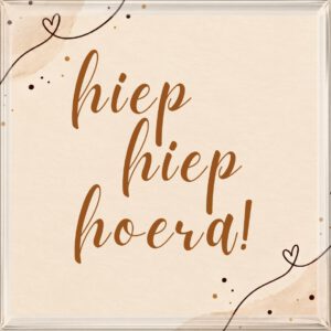 Hiep hiep hoera! – minimalistisch