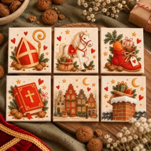 Complete set – 6 Sinterklaasmagneetjes